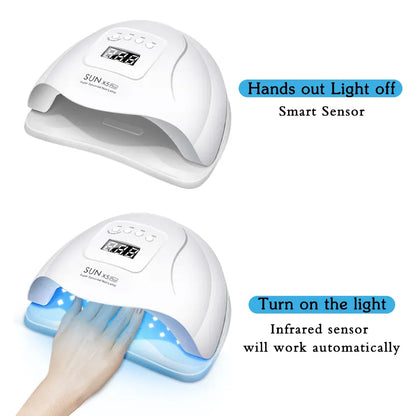 Motion-Sensing Nail Dryer: LED/UV Lamp for Gel Polish