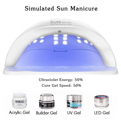 Motion-Sensing Nail Dryer: LED/UV Lamp for Gel Polish