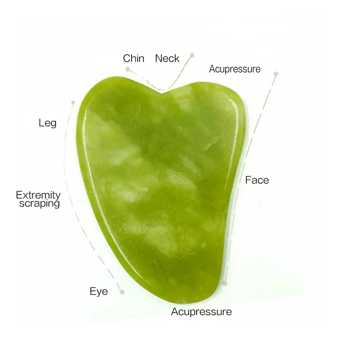 Jade Face Massager & Gua Sha Set for Natural Facial Spa