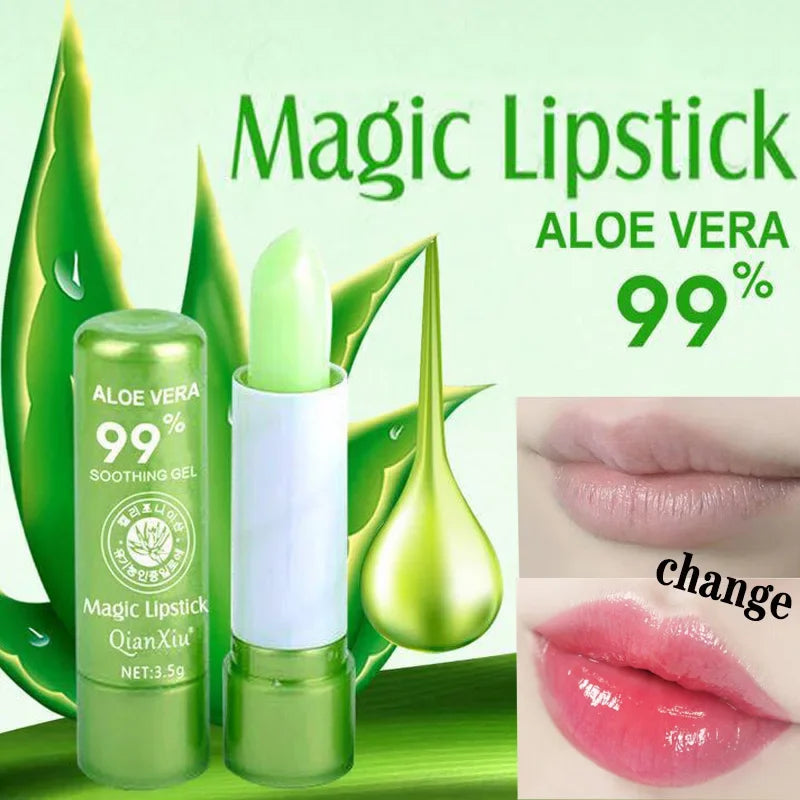 Aloe Vera Lipstick Color Changing Lip Balm Lasting Moisturizing Waterproof