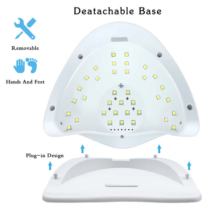 Motion-Sensing Nail Dryer: LED/UV Lamp for Gel Polish